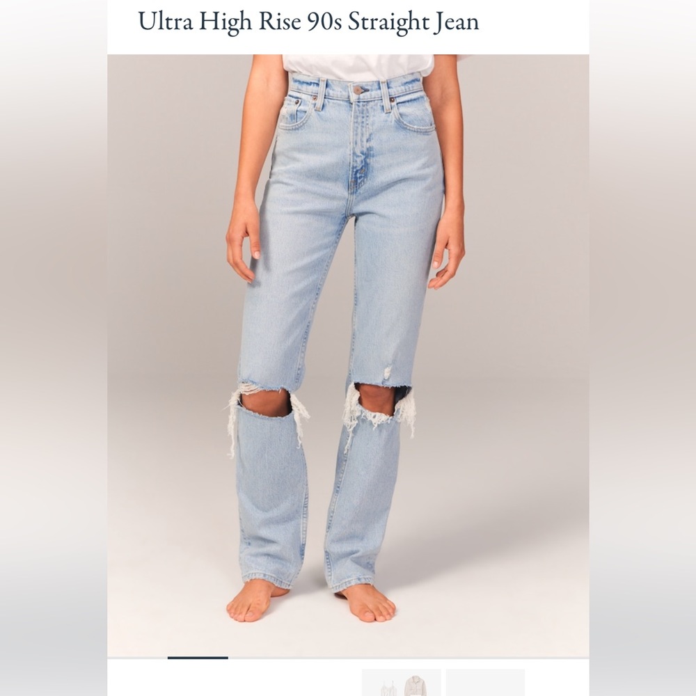 Abercrombie Ultra High Rise 90s Straight Jeans 29 Short